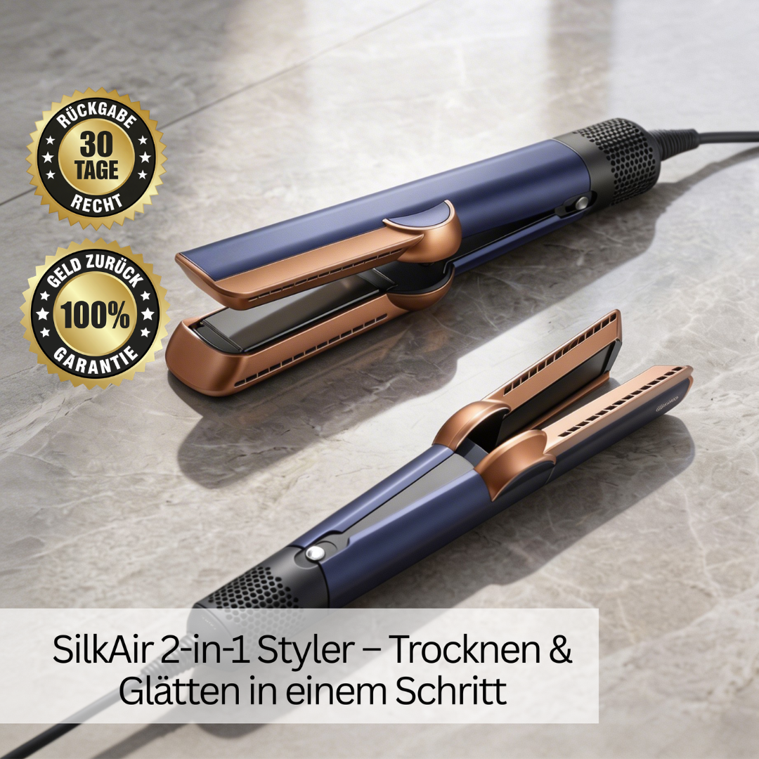 SilkAir Styler™ 2-in-1 Glätteisen mit Föhnfunktion & Ionentechnologie