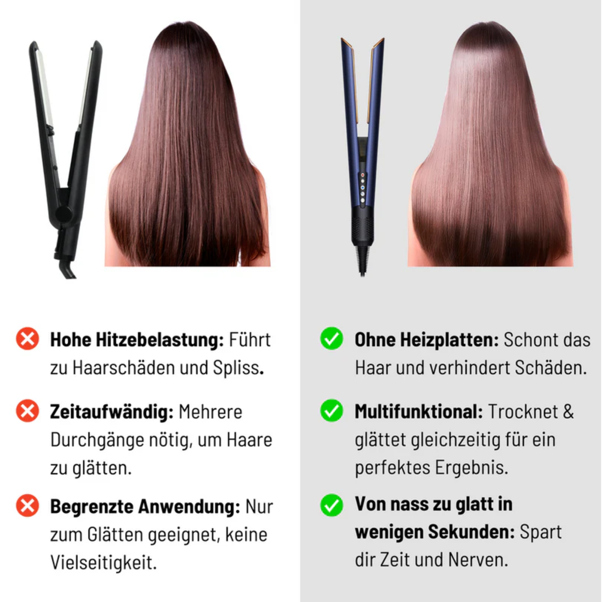 SilkAir Styler™  2-in-1 Glätteisen mit Föhnfunktion & Ionentechnologie